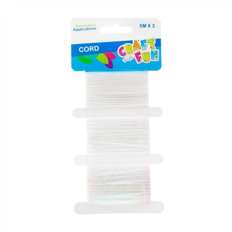 Craft With Fun, taśma dekoracyjna, perłowa, 3w1, 5m
