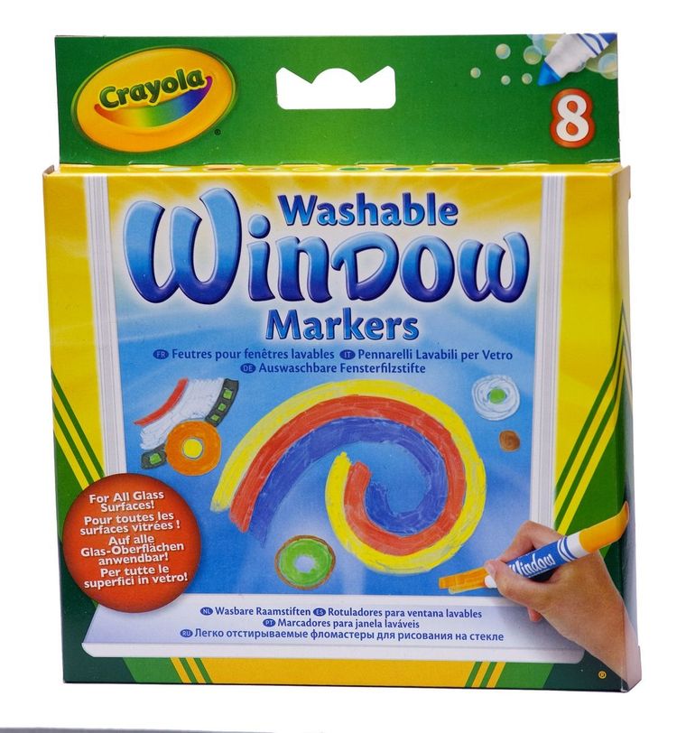 Crayola, flamastry do rysowania po szkle, 8 szt.