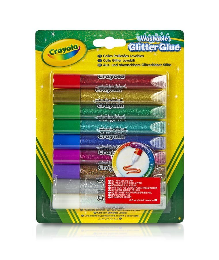 Crayola, klej brokatowy, 9 szt.