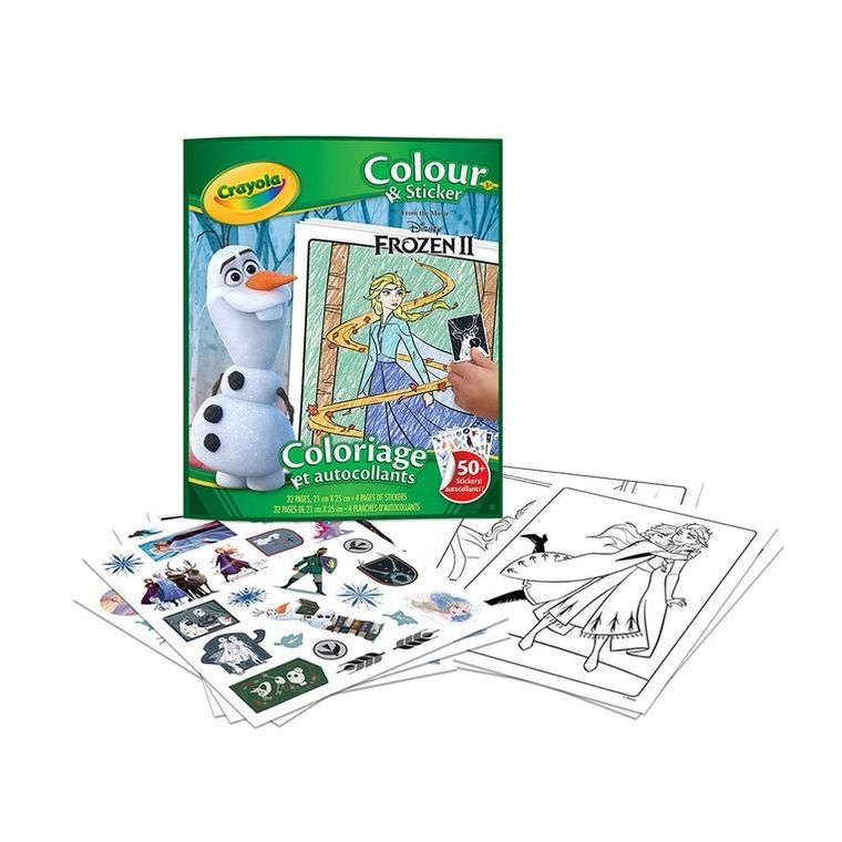 Crayola, Kraina Lodu, kolorowanka z naklejkami