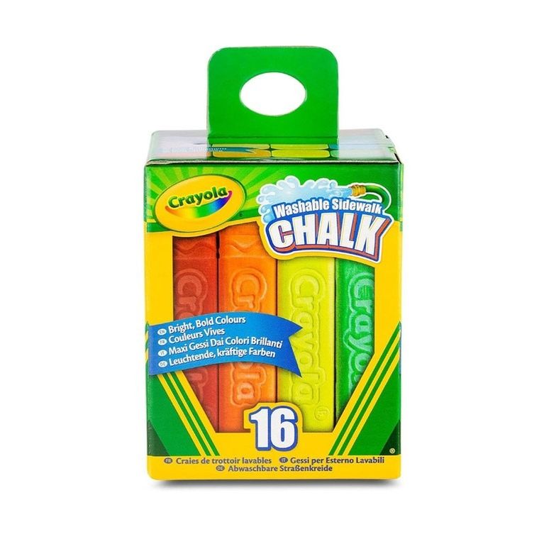 Crayola, kreda chodnikowa, kolorowa, 16  szt.