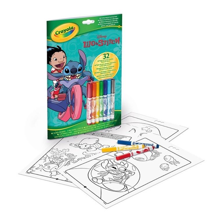 Crayola, Lilo i Stitch, kolorowanka z łamigłówkami i flamastrami