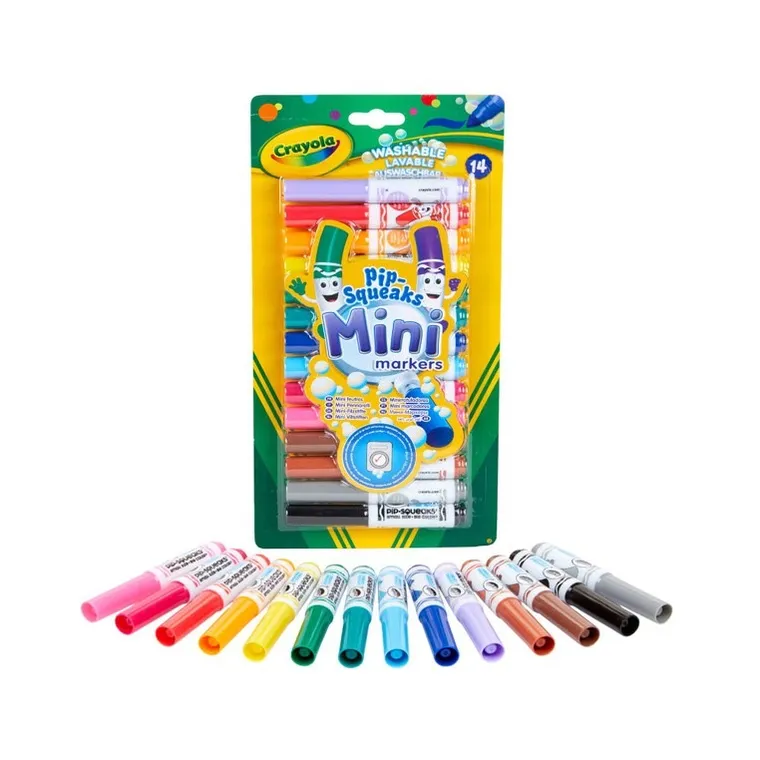Crayola, mini flamastry stożkowe, zmywalne, 14 szt.