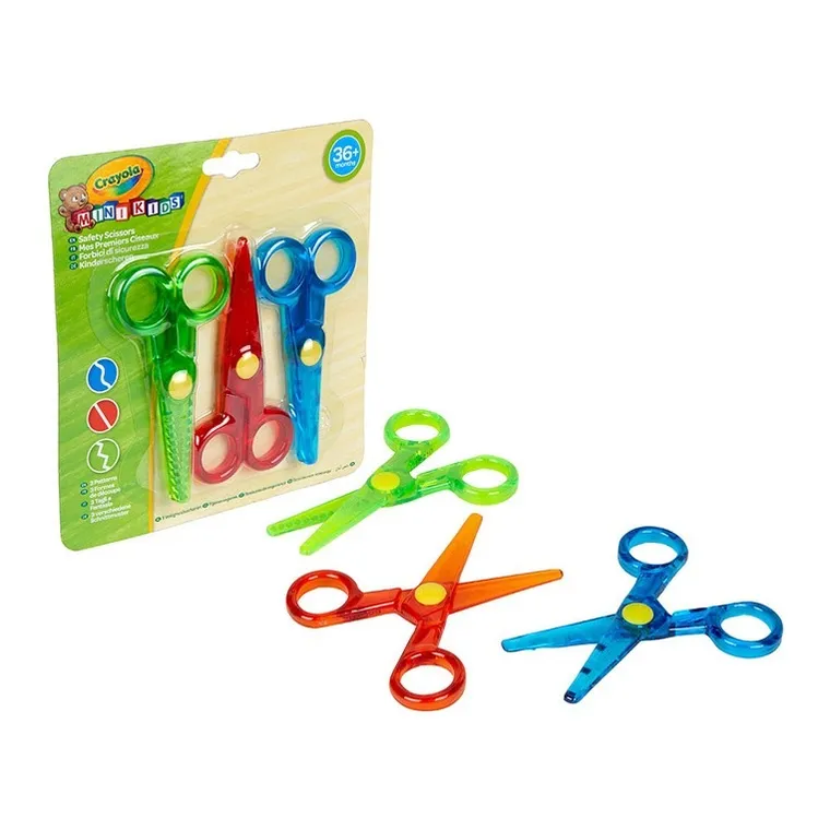 Crayola, Mini Kids, bezpieczne nożyczki, wzorki, 3 szt.