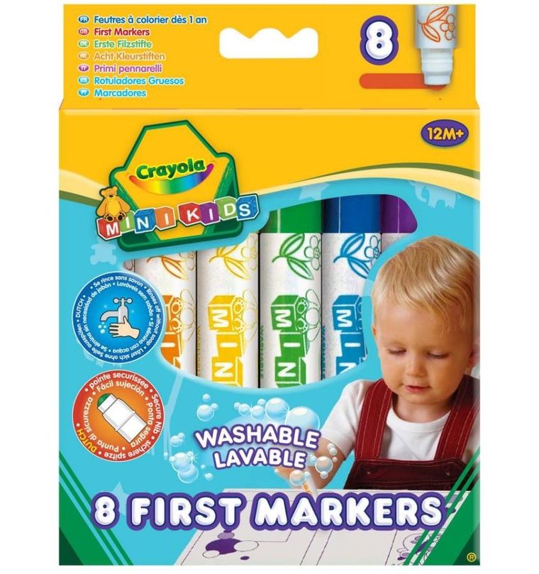 Crayola, Mini Kids, flamastry zmywalne, 8 szt.