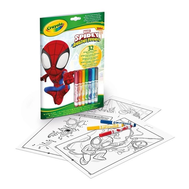 Crayola, Spidey i super-kumple, kolorowanka z łamigłówkami i flamastrami