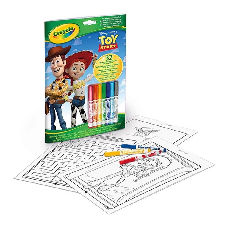 Crayola, Toy Story, kolorowanka z łamigłówkami i flamastrami