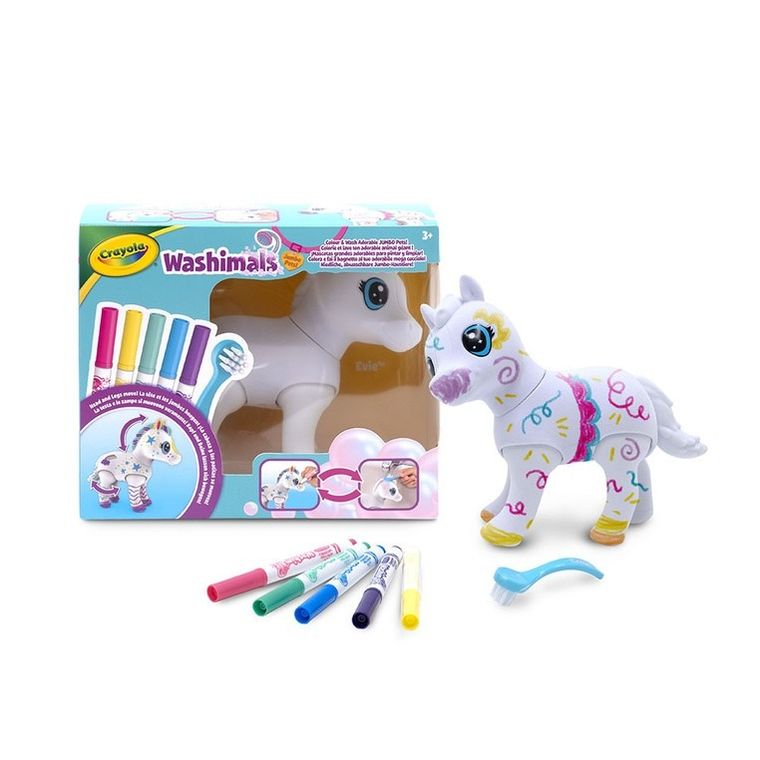 Crayola, Washimals, Jumbo Pets, figurka do kolorowania zmywalnymi flamastrami, Kucyk Elvis
