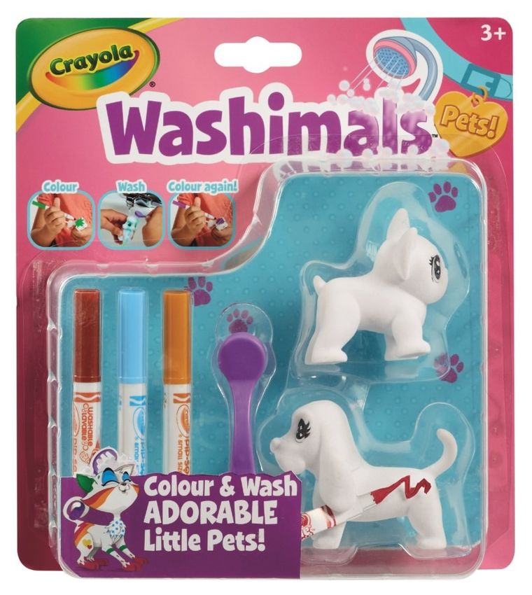 Crayola, Washimals, Pieski, zmywalny zestaw do kolorowania