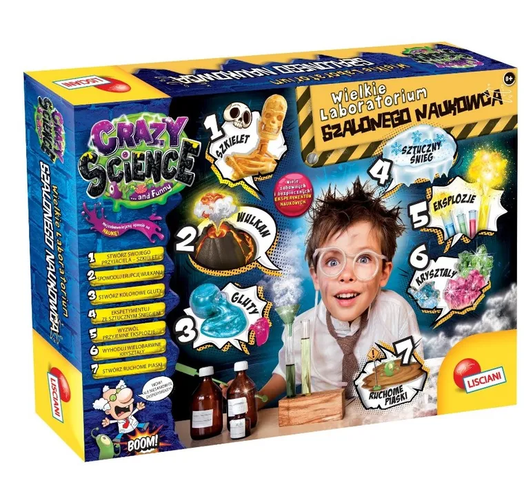 Crazy Science, Wielkie labolatorium szalonego naukowca, 7w1, zestaw kreatywny