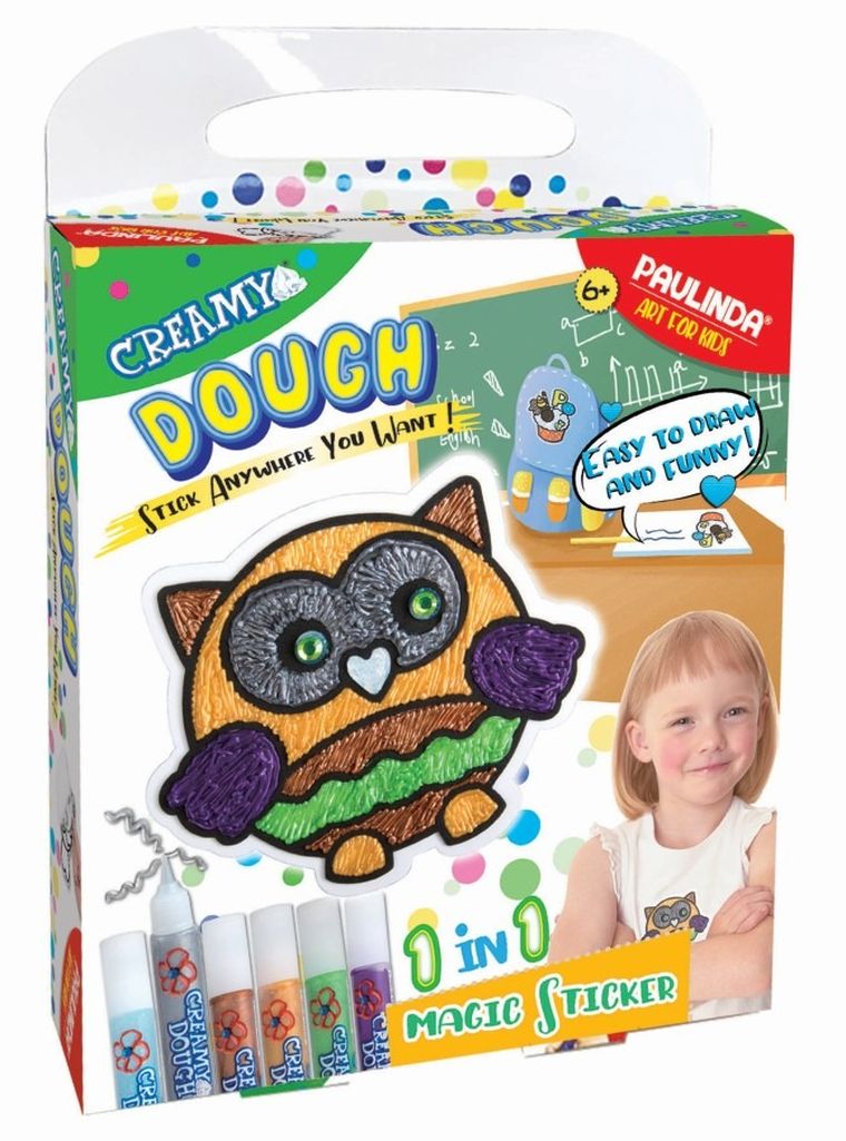 Creamy Dough, Magic Sticker, sowa, zestaw do towrzenia ozdób