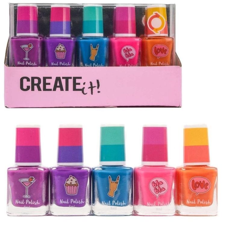 Create It! lakier do paznokci zmieniający kolor, 5 szt.