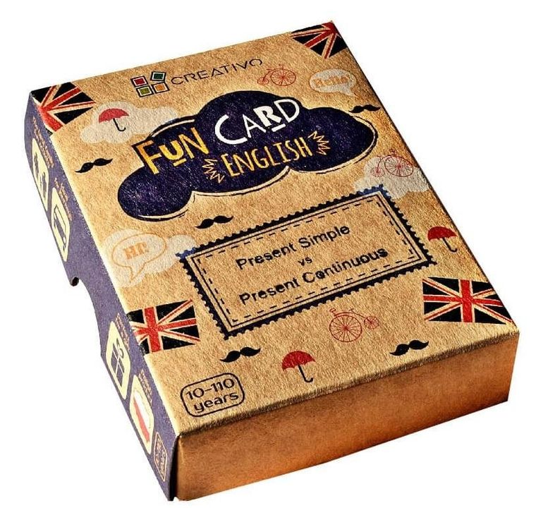 Creativo. Fun Card English. Present Simple Present Continuous