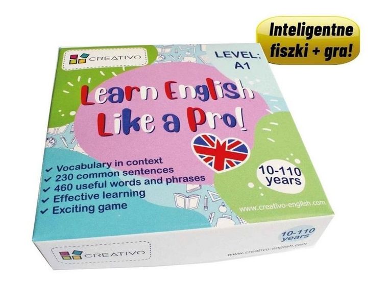Creativo. Learn English Like a Pro. Fiszki + gra A1