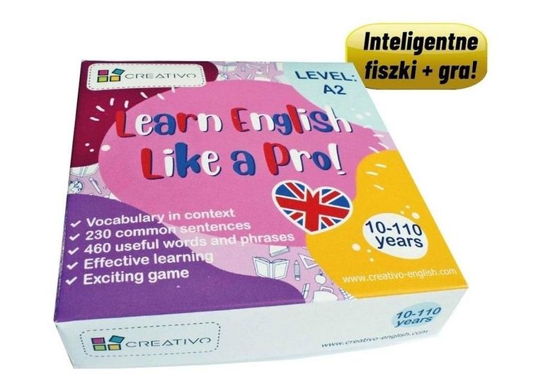 Creativo. Learn English Like a Pro. Fiszki + gra A2