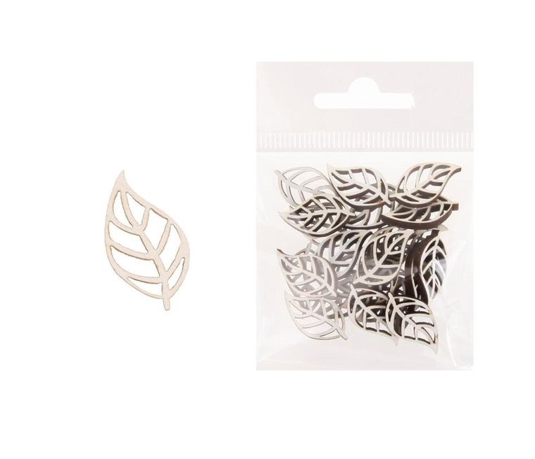 Cresco, dekoracja drewniana, liść, 24 szt.
