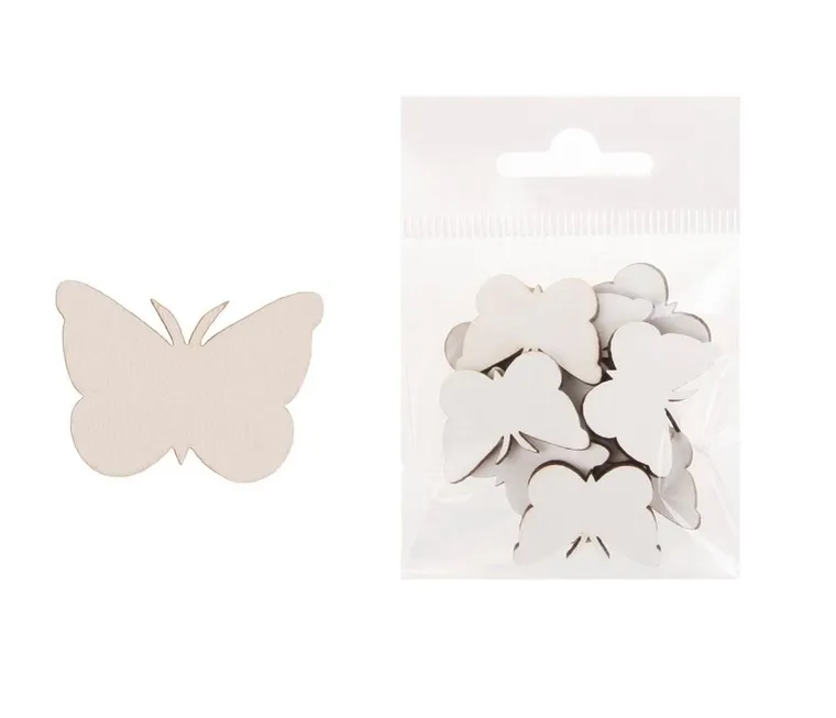 Cresco, dekoracja drewniana, motyl duży, 12 szt.