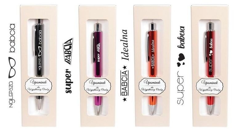 Cresco, długopis z nadrukiem w etui, dla babci