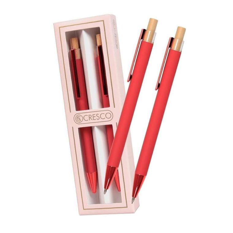Cresco, Dyplomat, długopis + ołówek w pudełku, czerwony