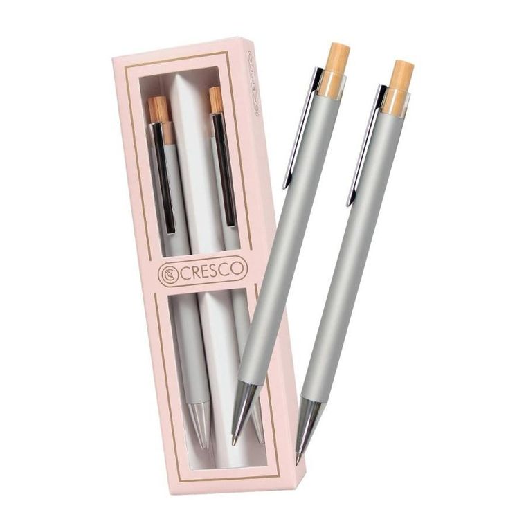 Cresco, Dyplomat, długopis + ołówek w pudełku, srebrny