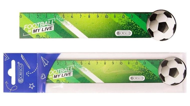 Cresco, linijka drewniana, Piłka, 15 cm