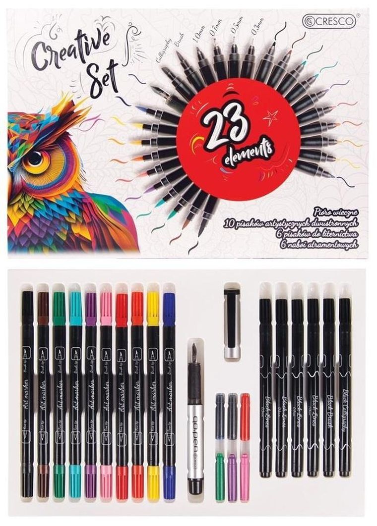 Cresco, zestaw do kaligrafii, 23 elementy
