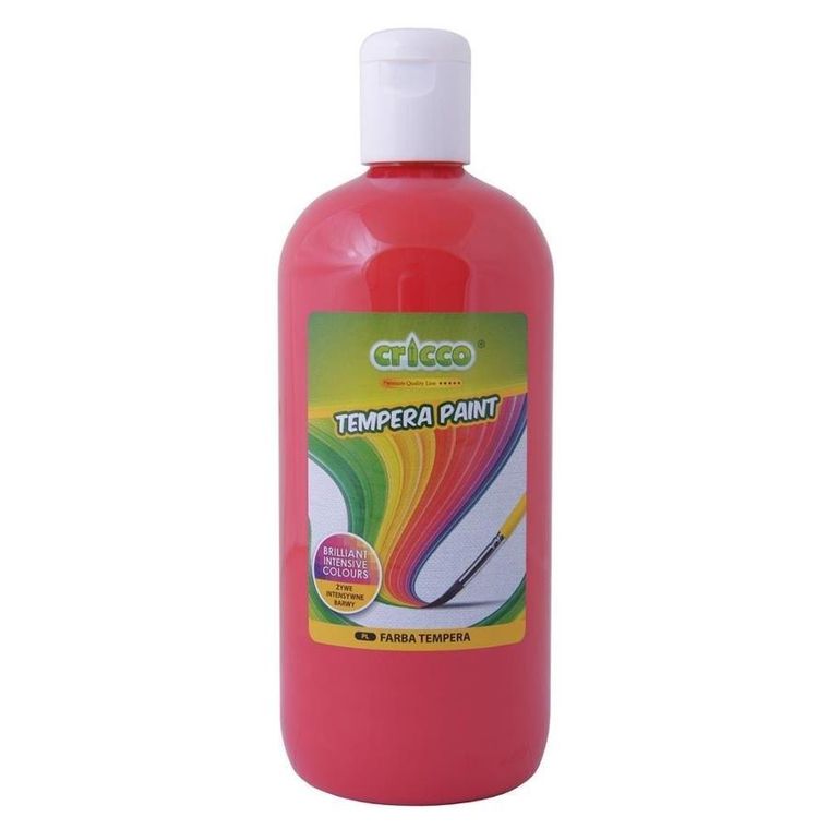 Cricco, farba tempera, czerwona, 500 ml