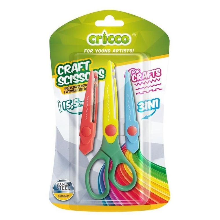 Cricco, nożyczki dekoracyjne z ostrzami, 15,5 cm