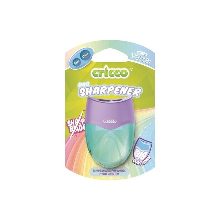 Cricco, temperówka podwójna owalna, pastel