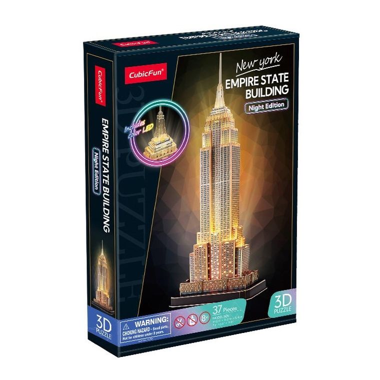 Cubic Fun, Empire State Building, puzzle 3D, 37 elementów