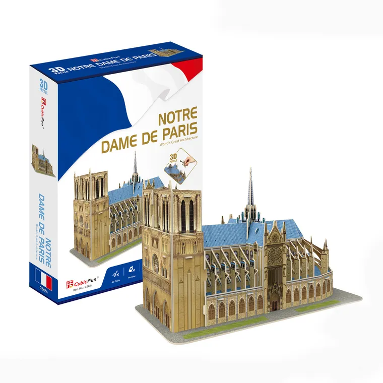 Cubic Fun, Katedra Notre Dame, puzzle 3D, 53 elementów