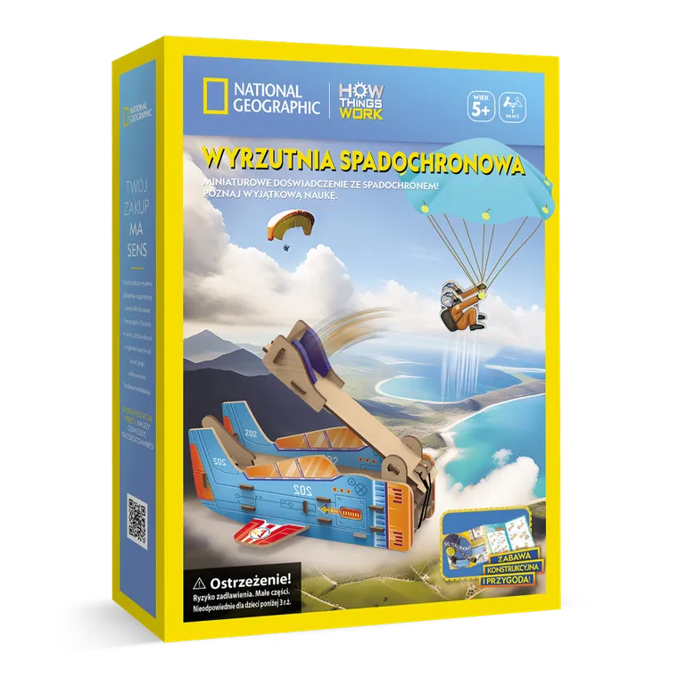 Cubic Fun, National Geographic, How Things Work, Wyrzutnia Spadochronowa, zestaw edukacyjny