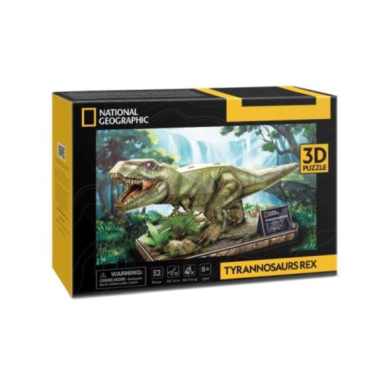 Cubic Fun, National Geographic, puzzle 3D, tyrannosaurs rex, 52 elementy