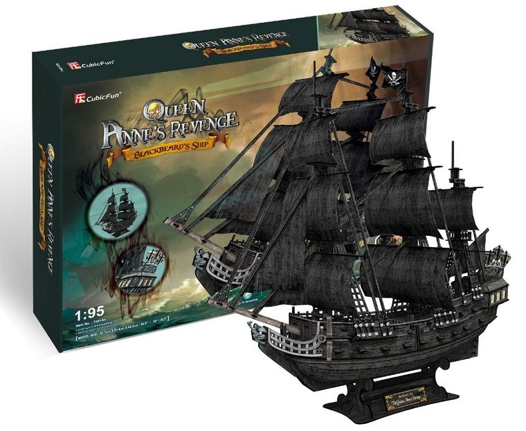 Cubic Fun, Okręt Piracki - Zemsta Królowej Anny, puzzle 3D, 308 elementów