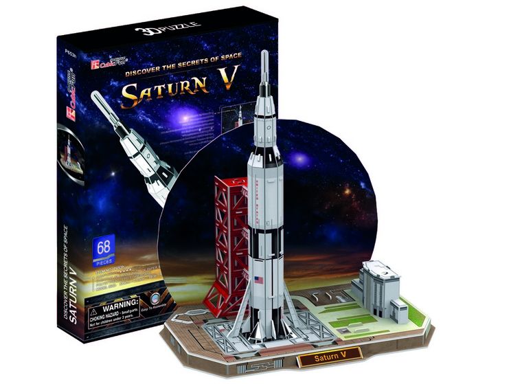 Cubic Fun, Rakieta Saturn V, puzzle 3D, 68 elementów