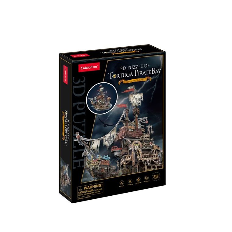 Cubic Fun, Zatoka Piratów, puzzle 3D, LED, 218 elementów