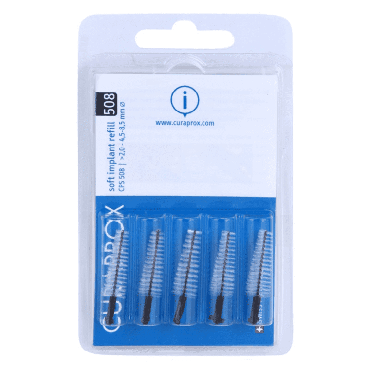 Curaprox, czyściki międzyzębowe, końcówki Soft Implant CPS508, czarne, 5 szt.