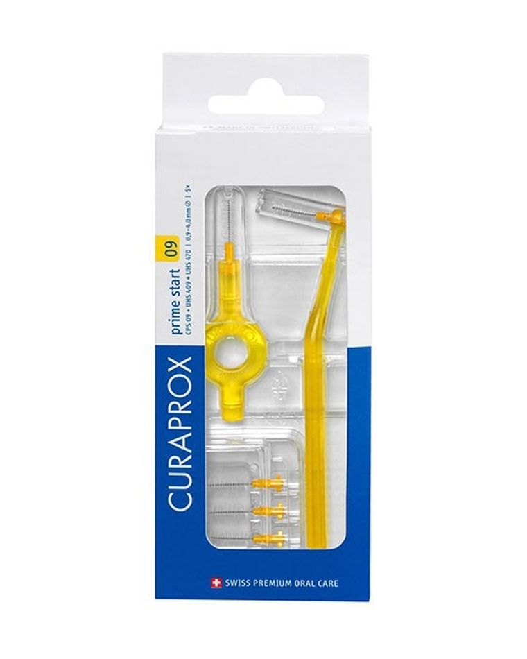 Curaprox, Prime Start, zestaw czyścików do zębów, żółty, CPS 09