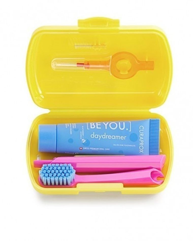 Curaprox, Travel set, zestaw turystyczny, żółty