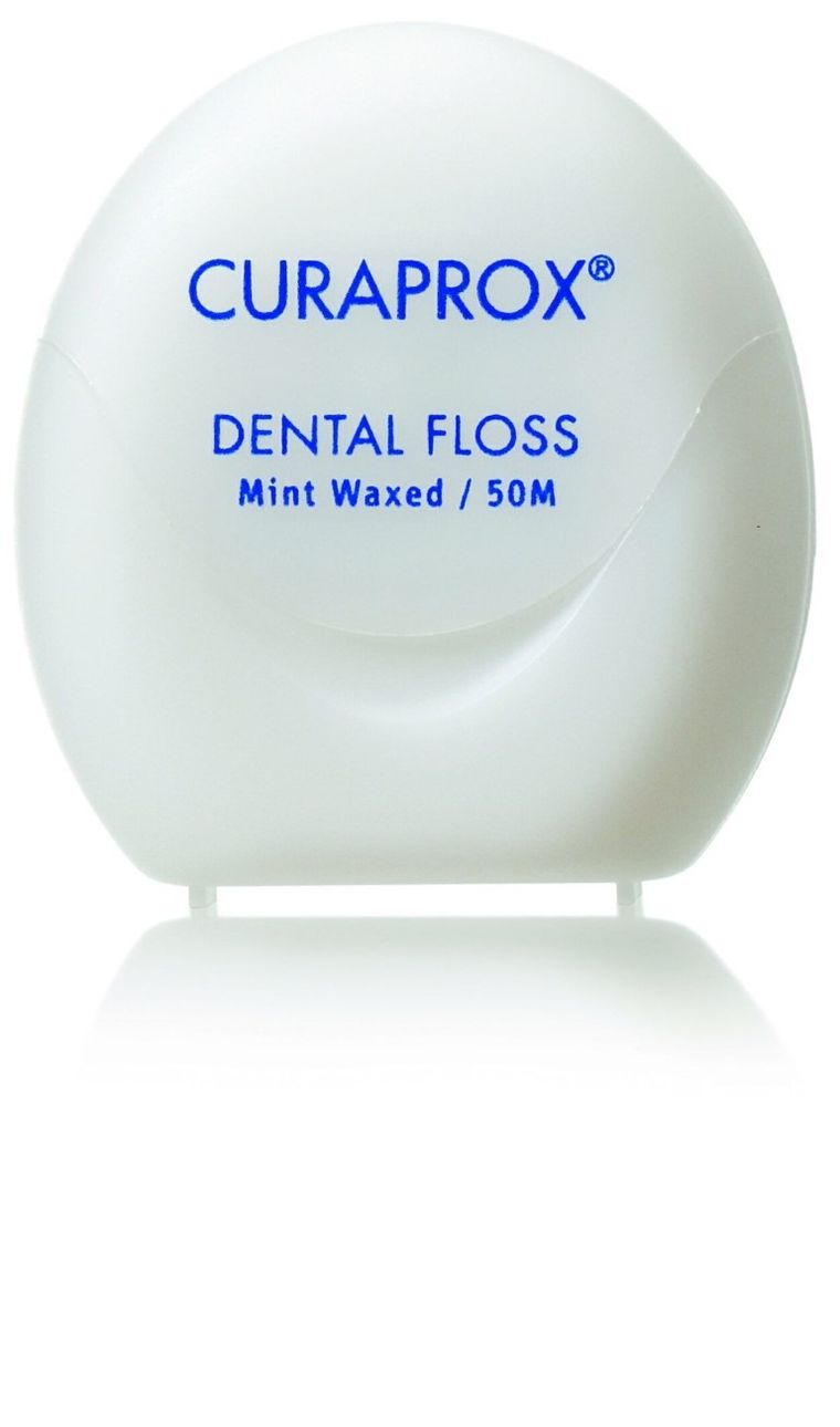 Curaprox, woskowana nitka dentystyczna DF834, 50 m