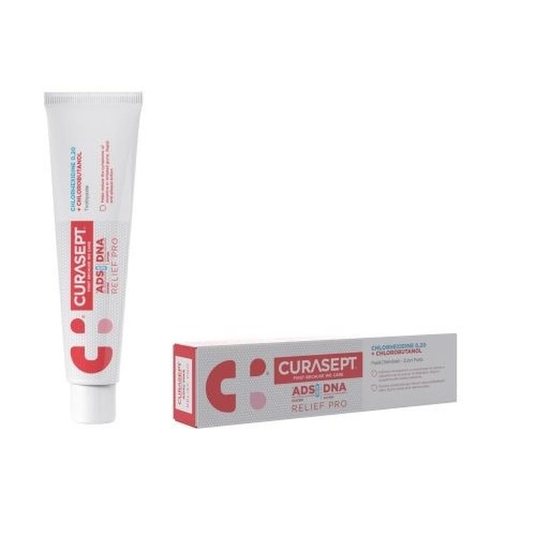 Curasept, Relief Pro, pasta do zębów w żelu, 0,20%CHX ADS720 (z Chlorobutanolem) + DNA, 75 ml