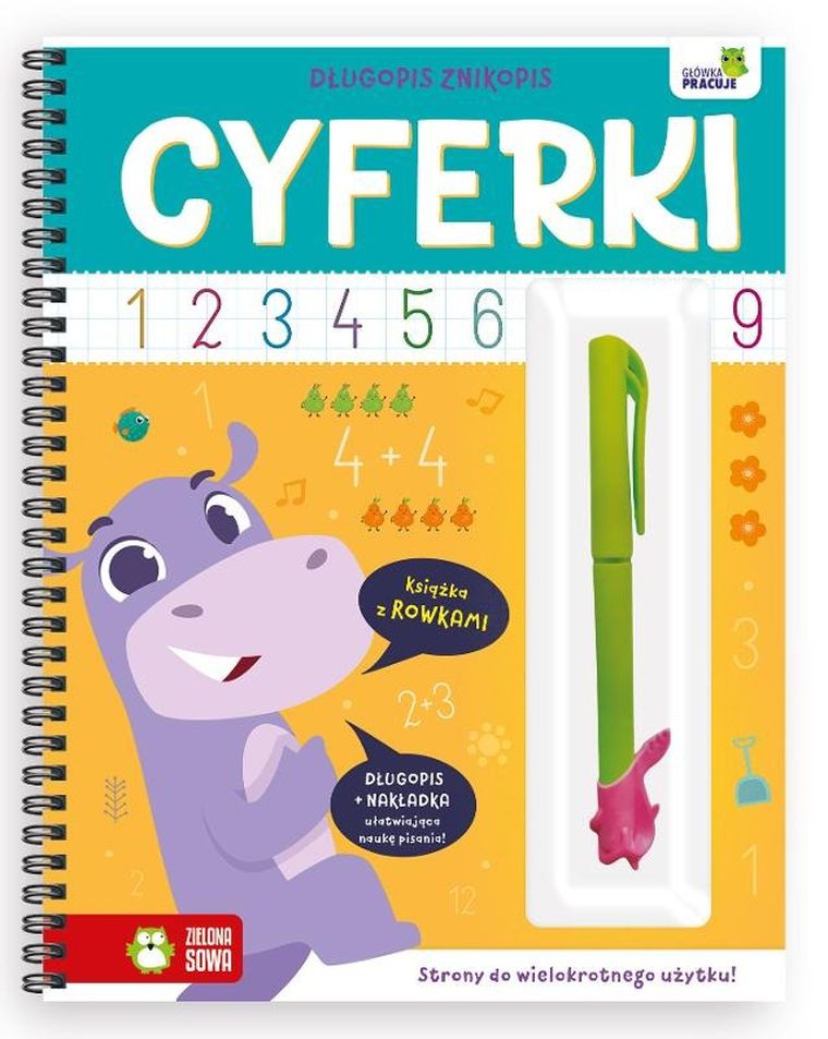 Cyferki. Długopis znikopis