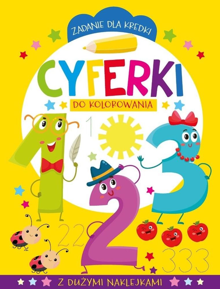 Cyferki do kolorowania. Zadanie dla kredki