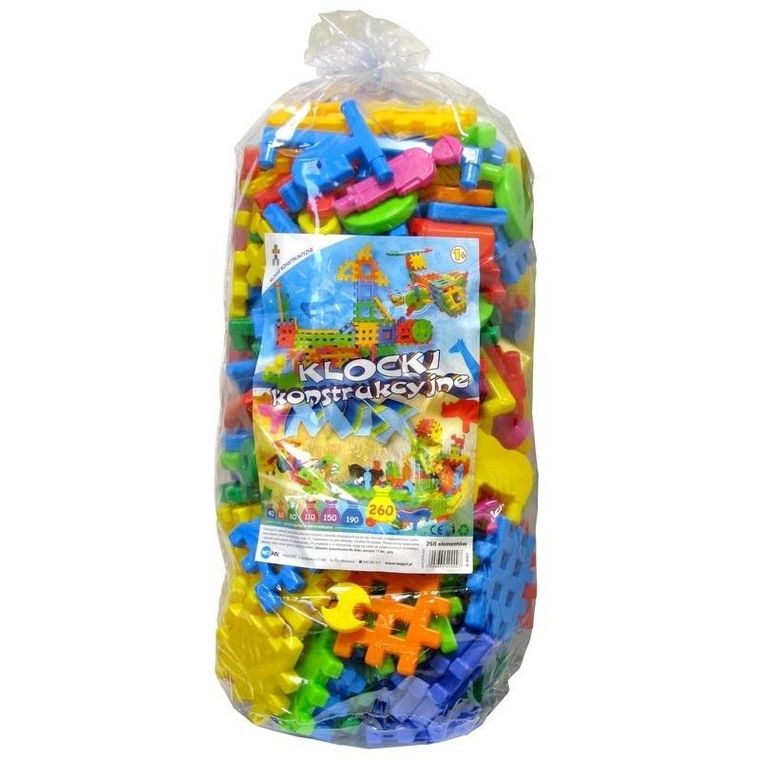 Czako, klocki konstrukcyjne, konstrukcyjne, wafle, 260 elementów