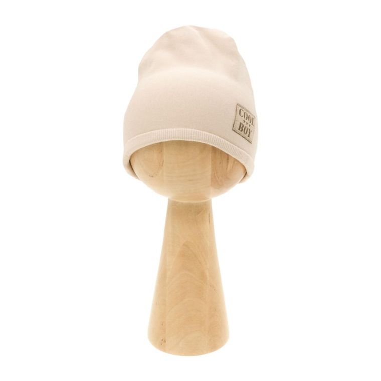 Czapka chłopięca, beżowa, Nicol