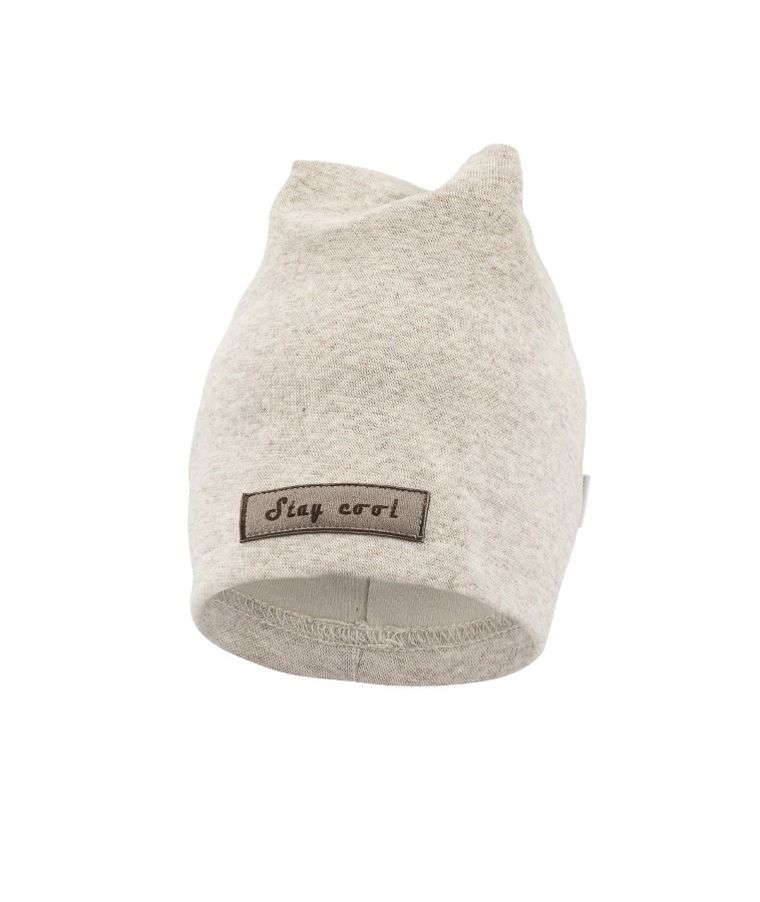 Czapka chłopięca, beżowa, podwójna, Stay cool, Iltom