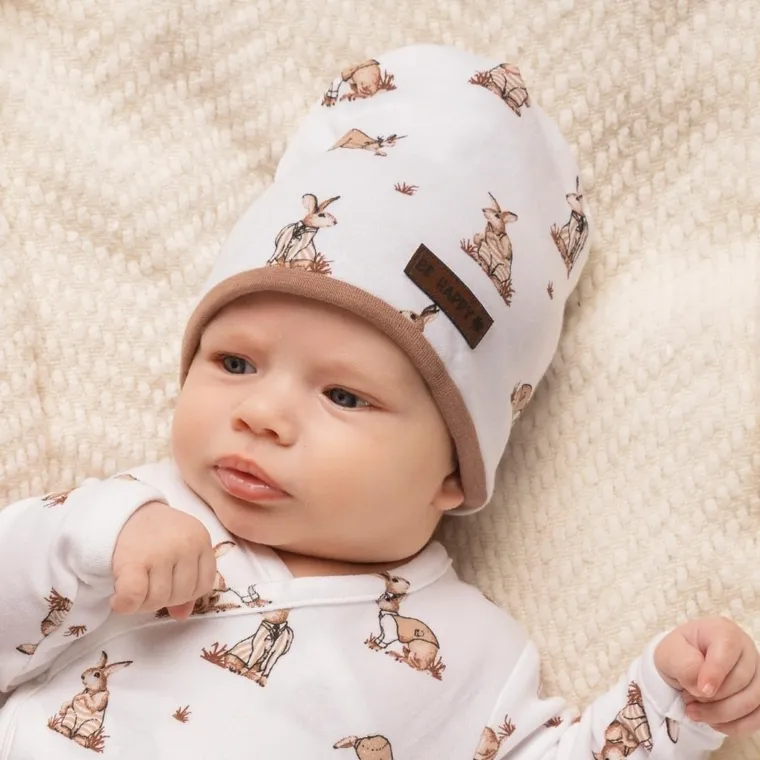 Czapka chłopięca, biała, Nicol