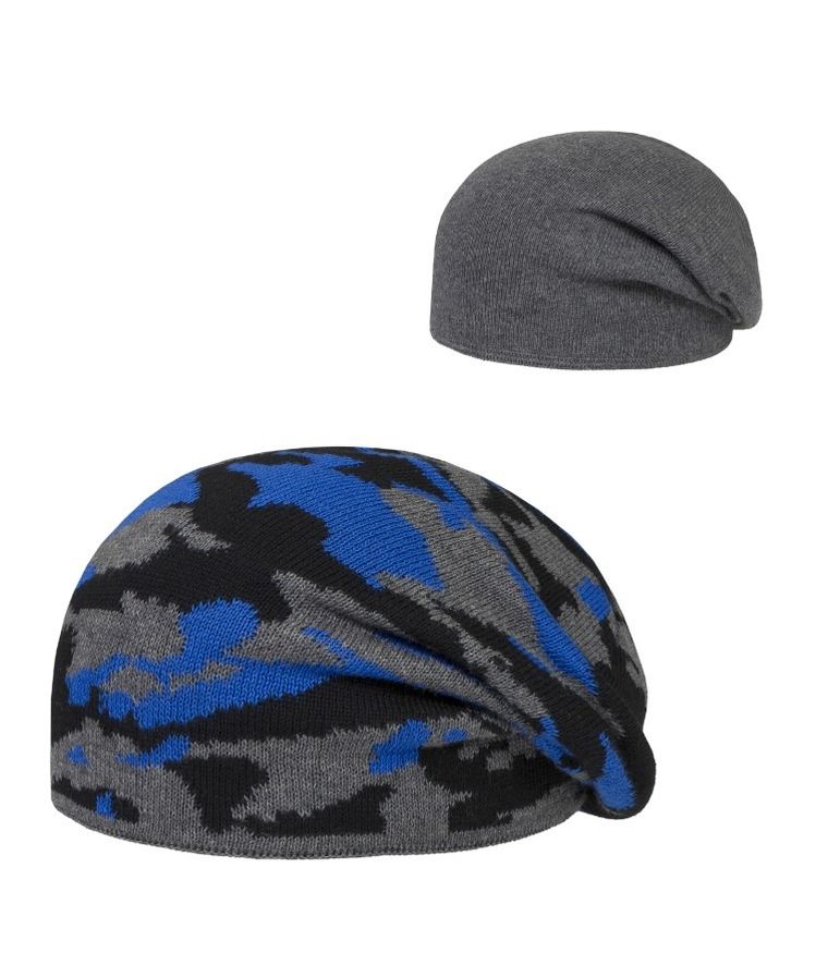 Czapka chłopięca, dwustronna, szara, Döll