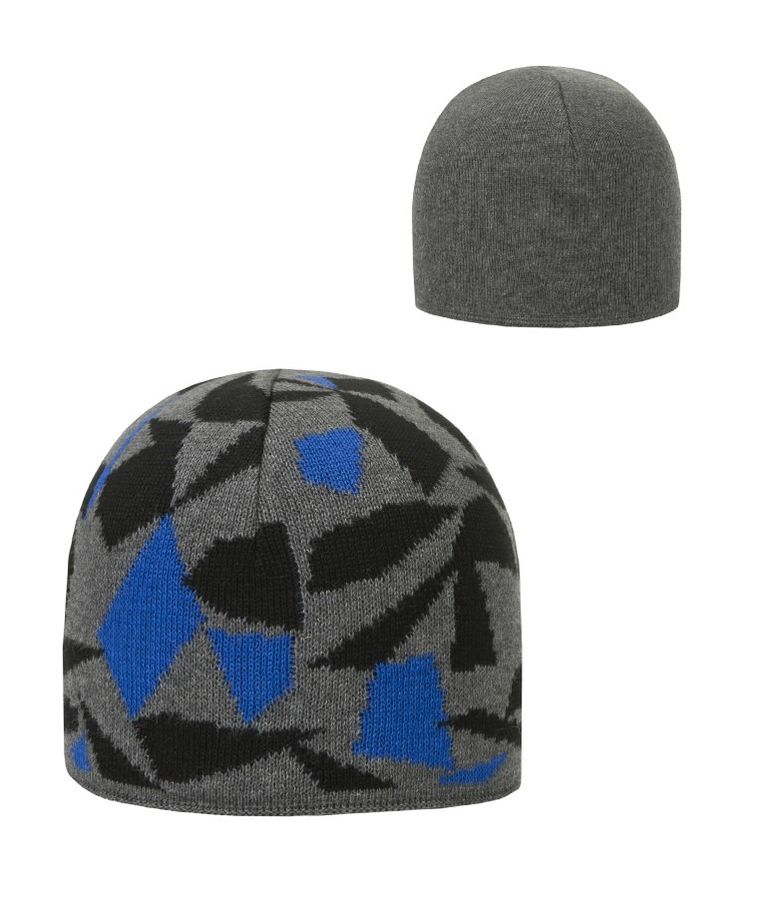 Czapka chłopięca, dwustronna, szara, Döll