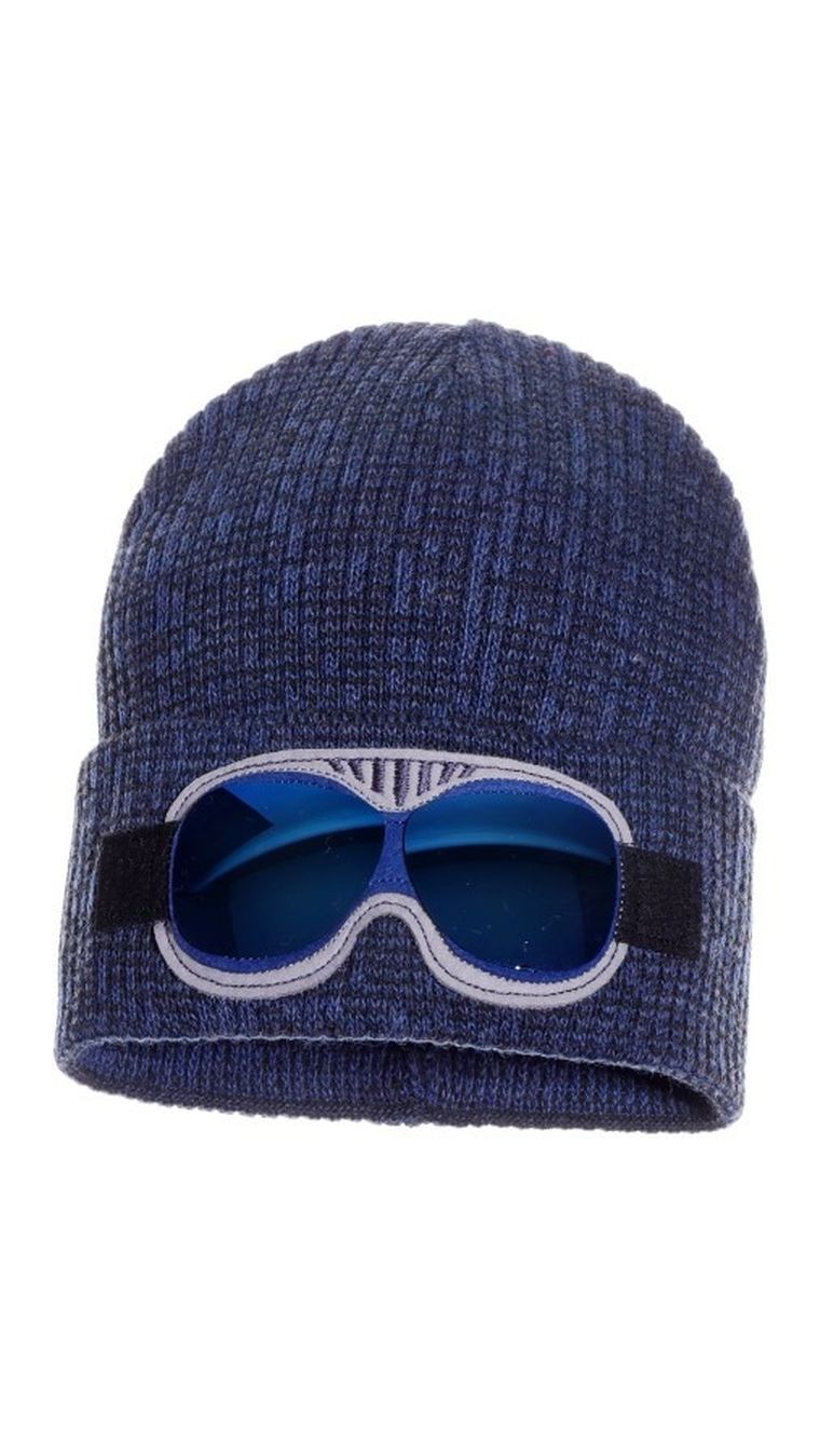 Czapka chłopięca, granatowa, Ambra